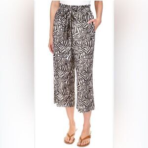 Michael Kors metallic zebra print crop pants